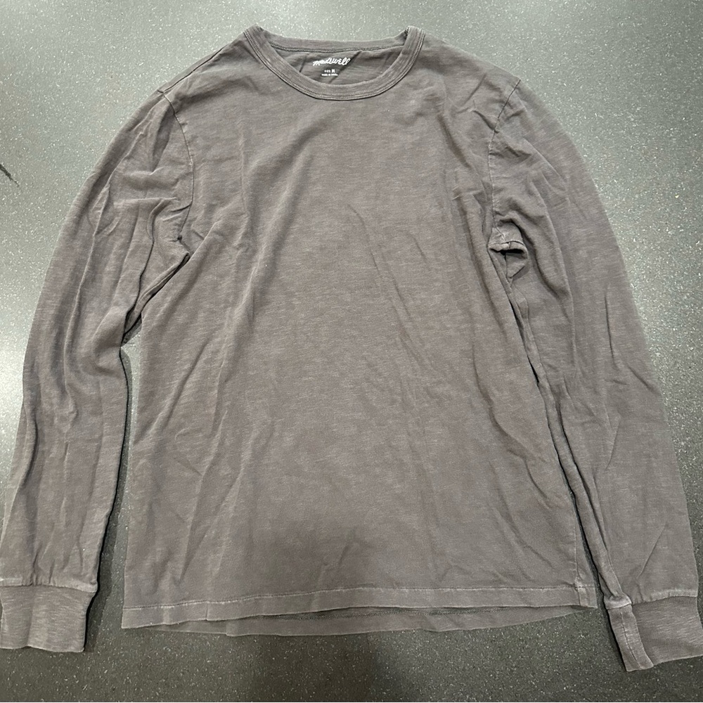 Madewell Men's Charcoal Long Sleeve Tee